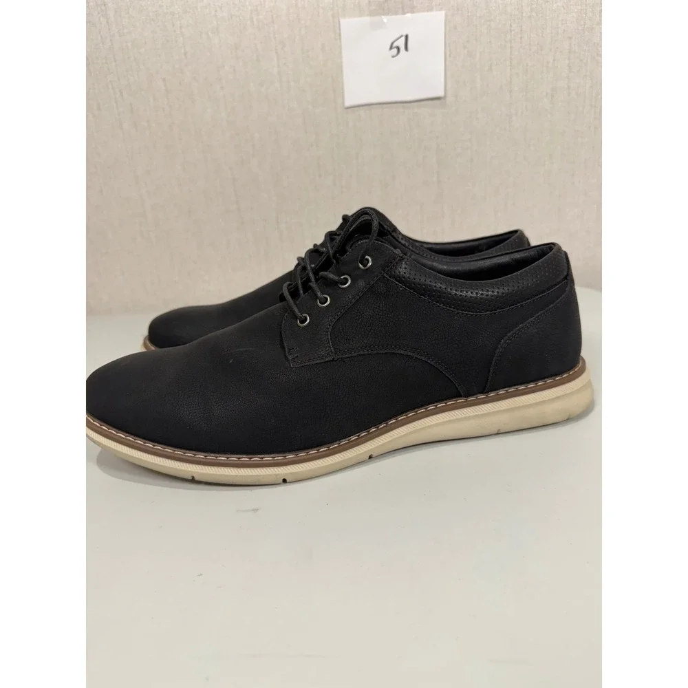 Nunn Bush Mens 81538-009 Black Oxford Plain Toe Comfort Shoes 12W